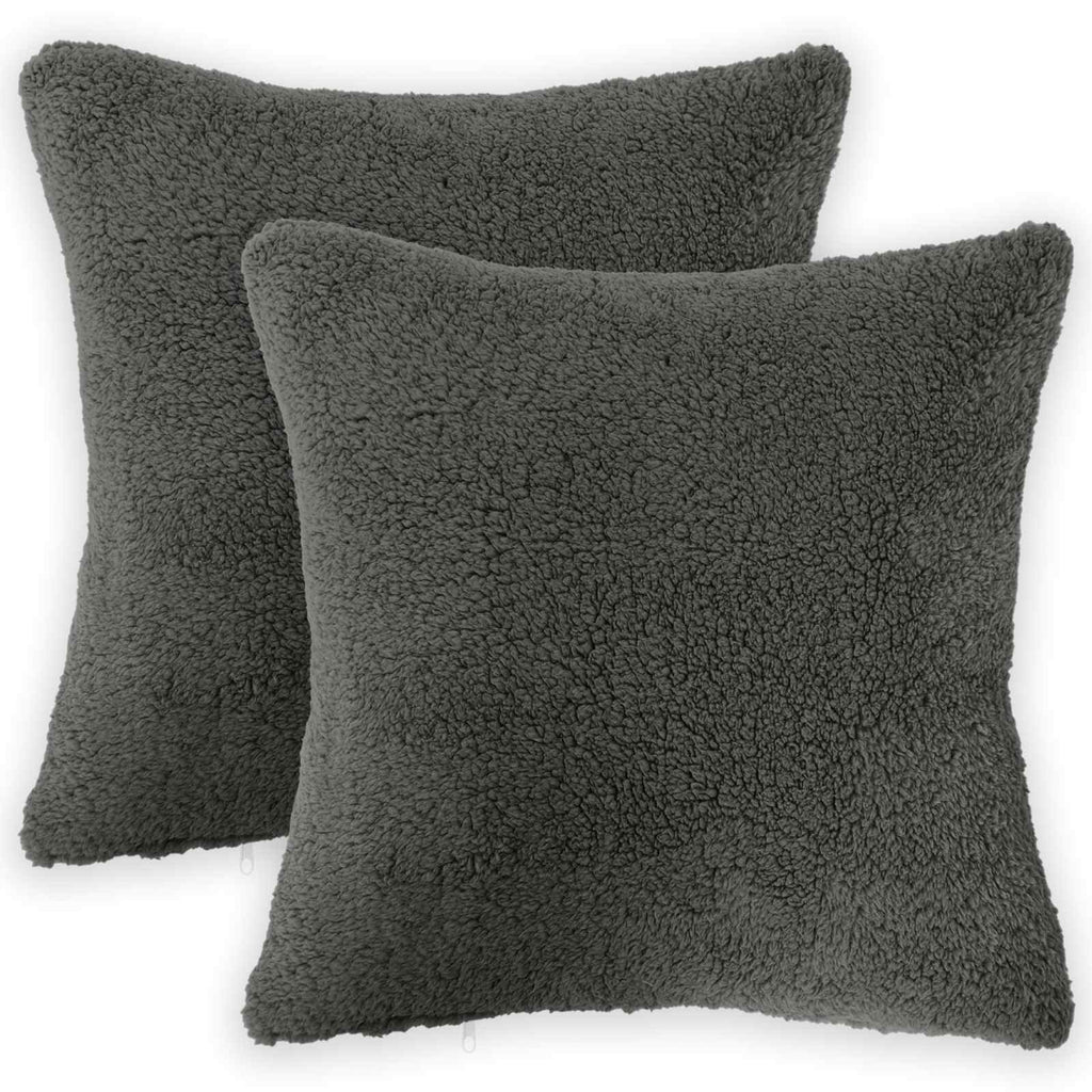 vidaXL Poszewka na poduszkę 2 pcs HEERLEN ciemnoszary 30 x 30 cm