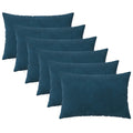 vidaXL Poszewka na poduszkę 6 pcs HEERLEN niebieski 30 x 50 cm Welur