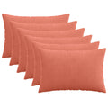 vidaXL Poszewka na poduszkę 6 pcs HEERLEN Czerwono-pomarańczowy