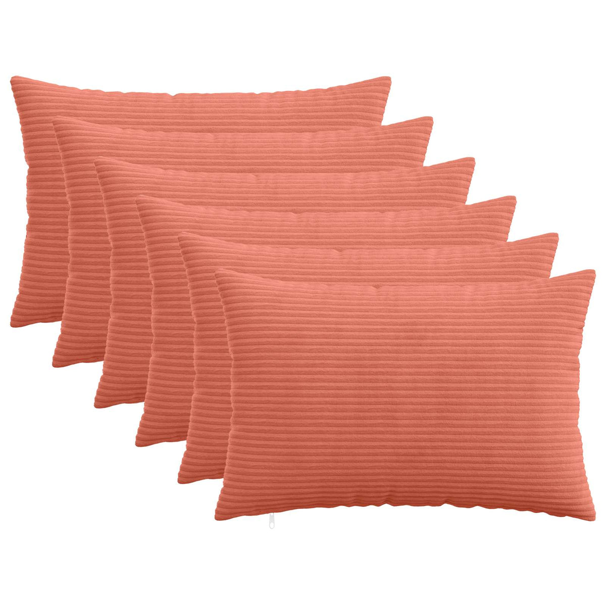 vidaXL Poszewka na poduszkę 6 pcs HEERLEN Czerwono-pomarańczowy