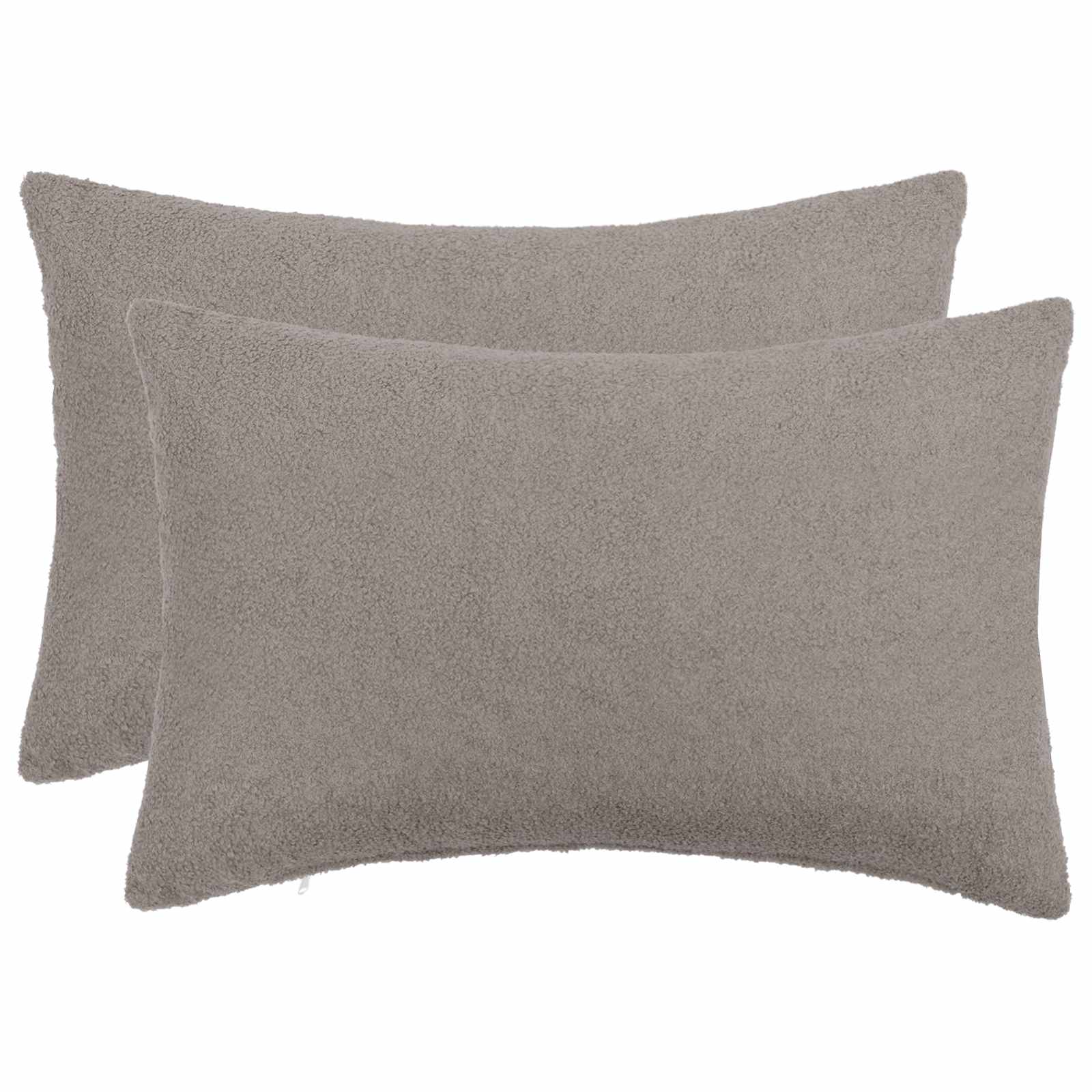 vidaXL Poszewka na poduszkę 2 pcs HEERLEN jasnoszary 30 x 50 cm Bouclé