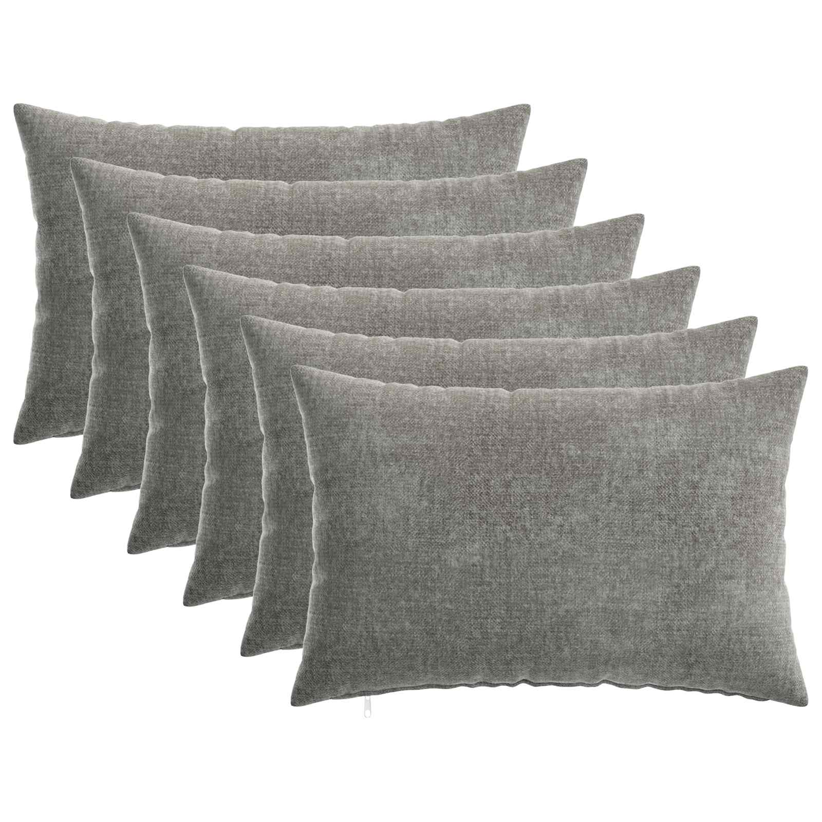 vidaXL Poszewka na poduszkę 6 pcs HEERLEN ciemnoszary 30 x 50 cm