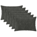 vidaXL Poszewka na poduszkę 6 pcs HEERLEN antracytowy 30 x 50 cm