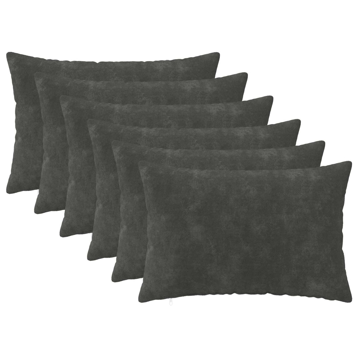 vidaXL Poszewka na poduszkę 6 pcs HEERLEN antracytowy 30 x 50 cm