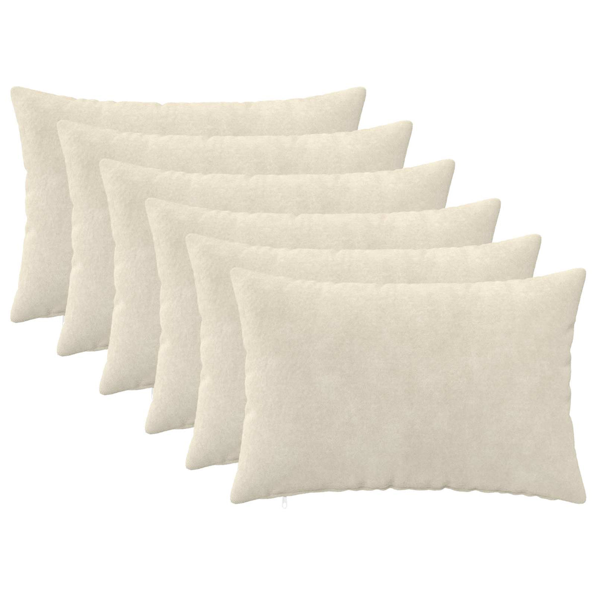 vidaXL Poszewka na poduszkę 6 pcs HEERLEN kremowy 30 x 50 cm