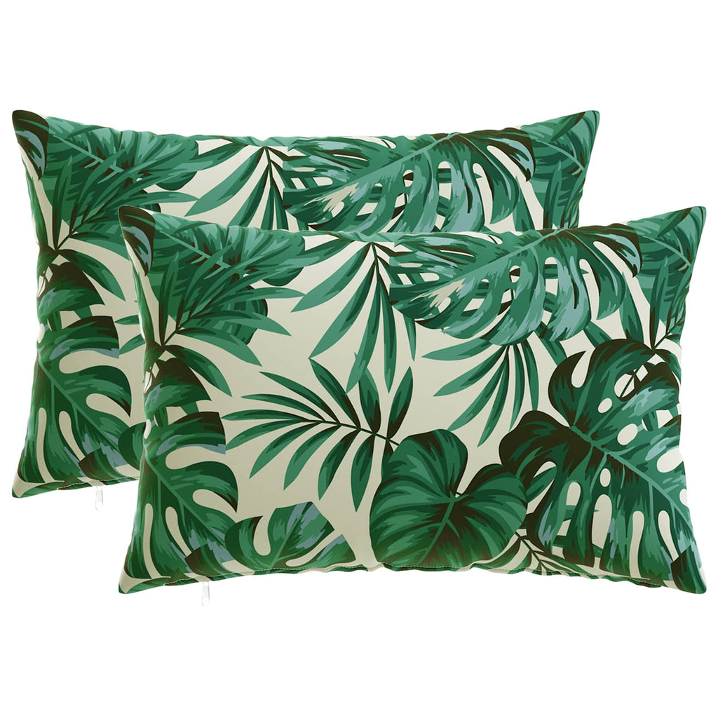 vidaXL Poszewka na poduszkę 2 pcs HEERLEN motyw liści 30 x 50 cm