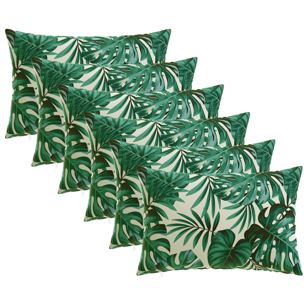 vidaXL Poszewka na poduszkę 6 pcs HEERLEN motyw liści 30 x 50 cm