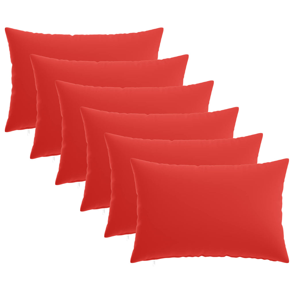 vidaXL Poszewka na poduszkę 6 pcs HEERLEN czerwony 30 x 50 cm