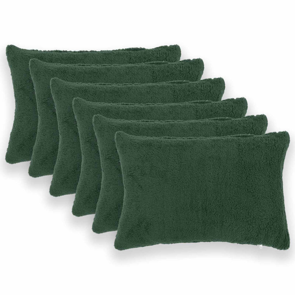 vidaXL Poszewka na poduszkę 6 pcs HEERLEN Ciemnozielony 30 x 50 cm