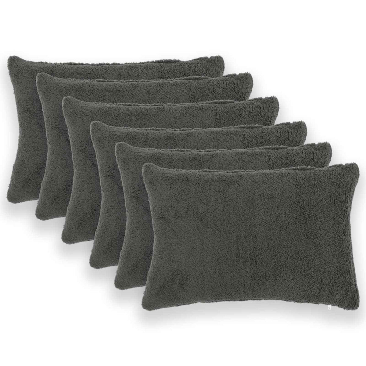vidaXL Poszewka na poduszkę 6 pcs HEERLEN ciemnoszary 30 x 50 cm