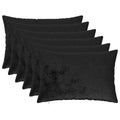 vidaXL Poszewka na poduszkę 6 pcs HEERLEN Czarny 30 x 50 cm Flanela
