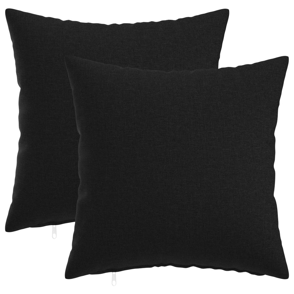 vidaXL Poszewka na poduszkę 2 szt. HEERLEN Czarny 35 x 35 cm tkanina