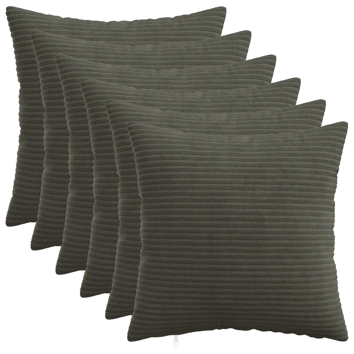 vidaXL Poszewka na poduszkę 6 pcs HEERLEN antracytowy 35 x 35 cm