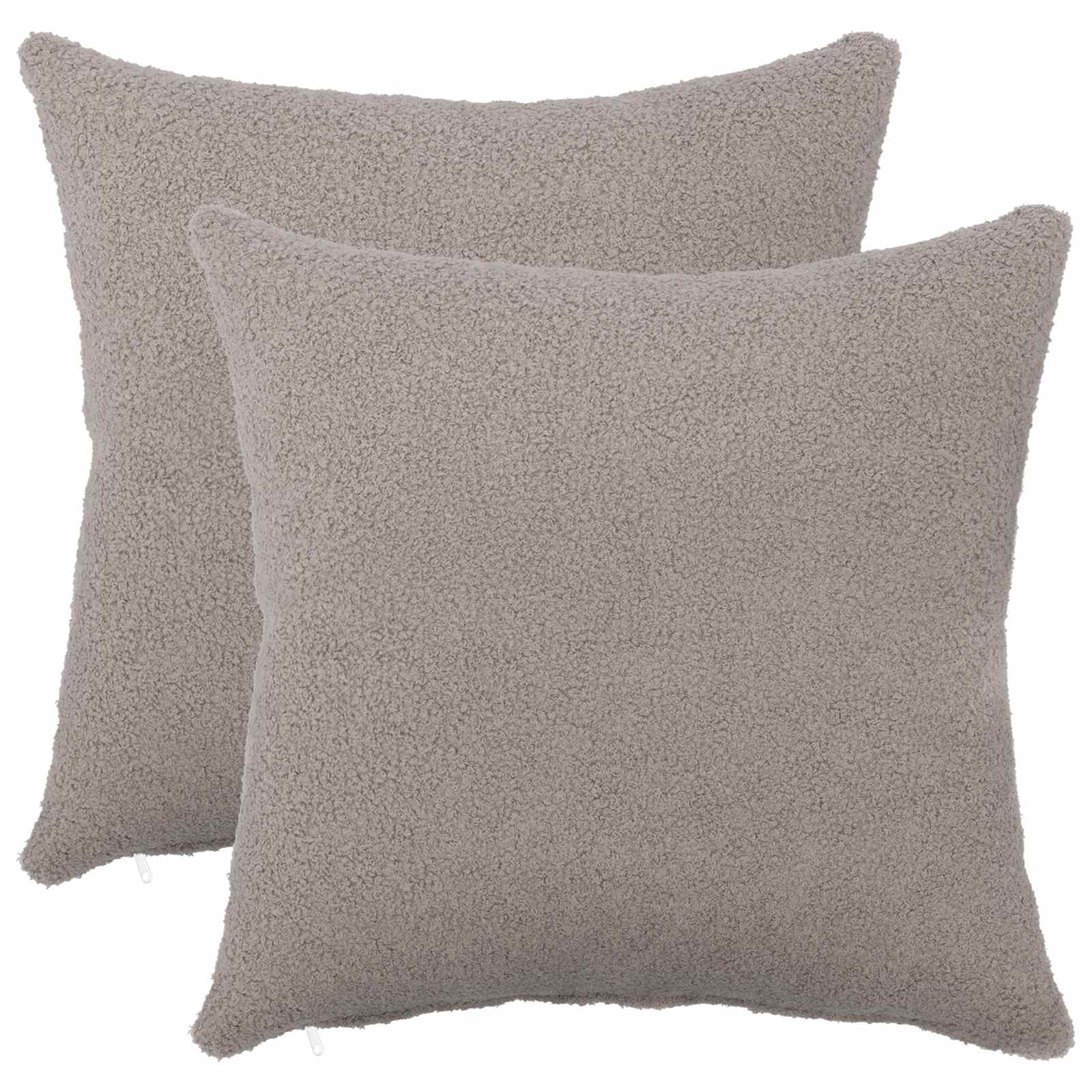 vidaXL Poszewka na poduszkę 2 pcs HEERLEN jasnoszary 35 x 35 cm Bouclé