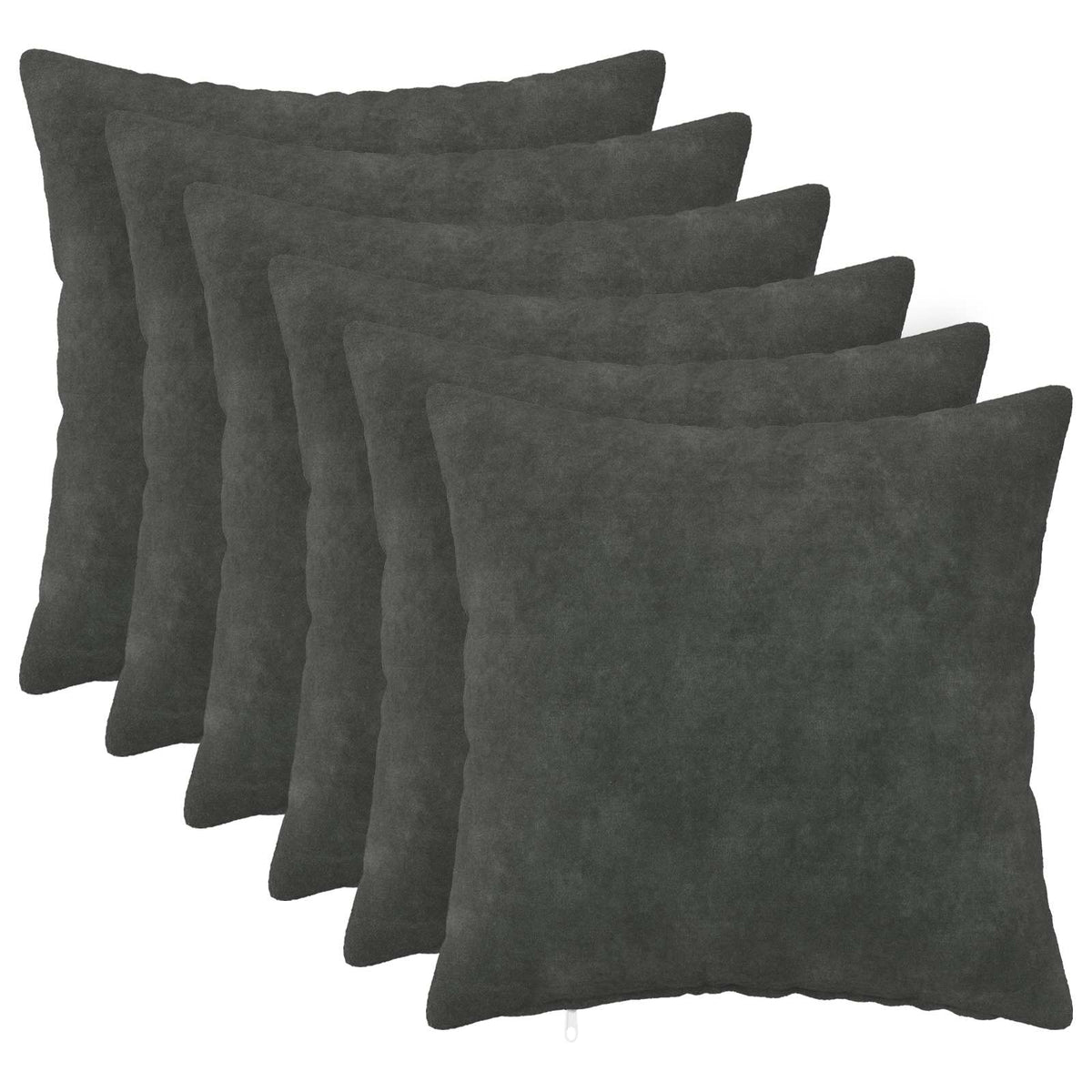 vidaXL Poszewka na poduszkę 6 pcs HEERLEN antracytowy 35 x 35 cm