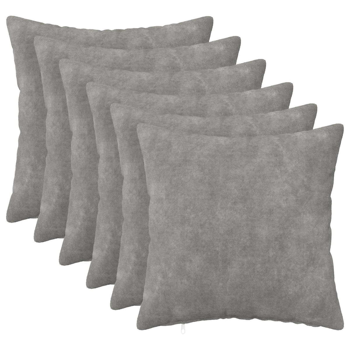 vidaXL Poszewka na poduszkę 6 pcs HEERLEN jasnoszary 35 x 35 cm