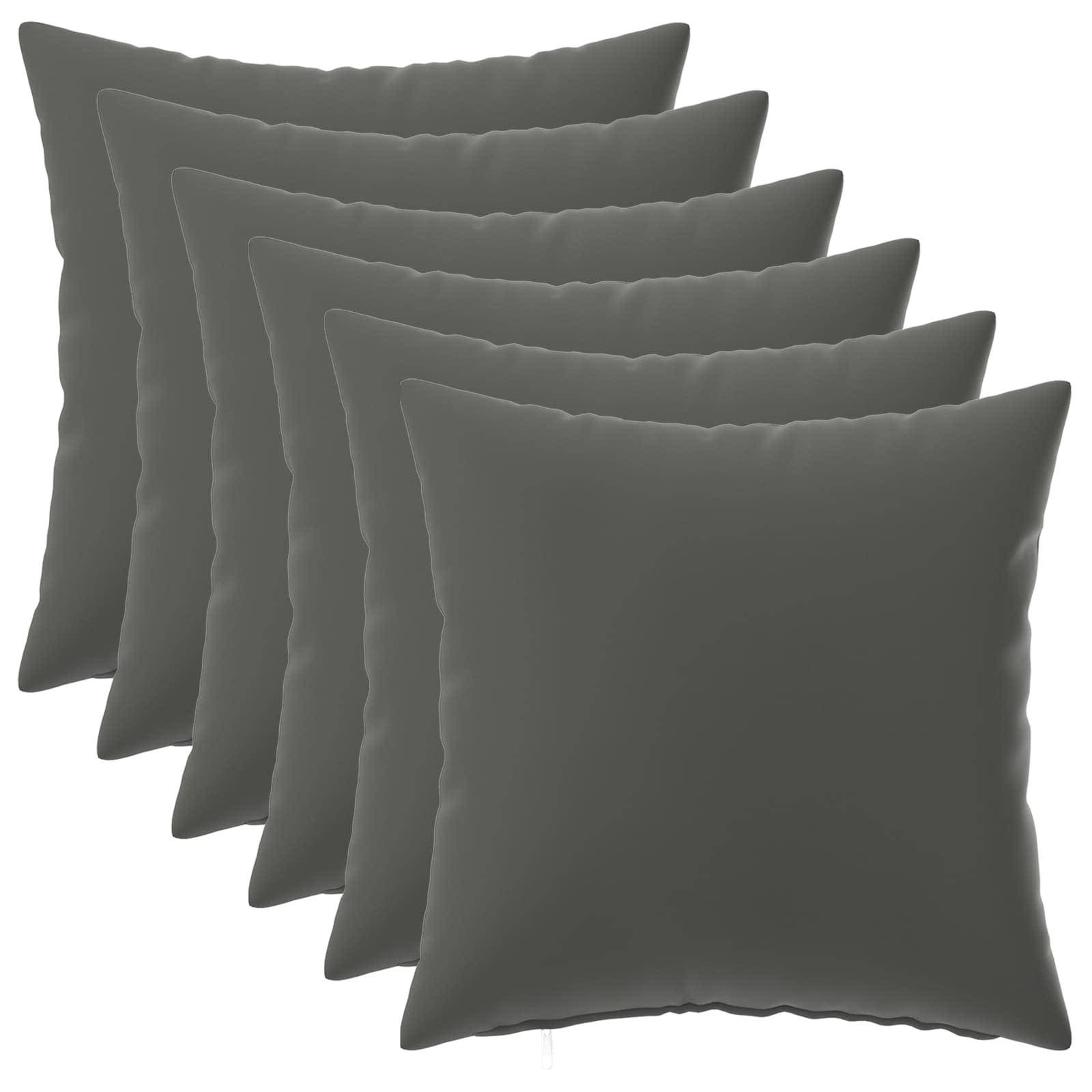 vidaXL Poszewka na poduszkę 6 pcs HEERLEN antracytowy 35 x 35 cm