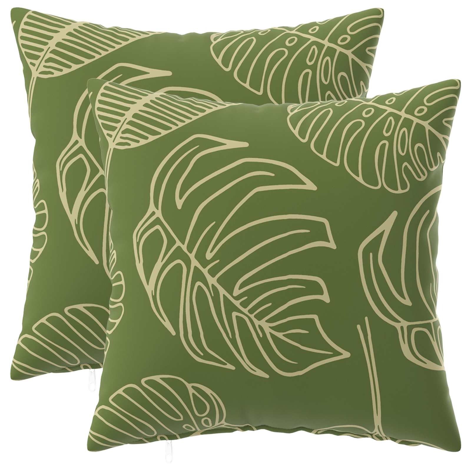 vidaXL Poszewka na poduszkę 2 pcs HEERLEN Wzór liścia 35 x 35 cm