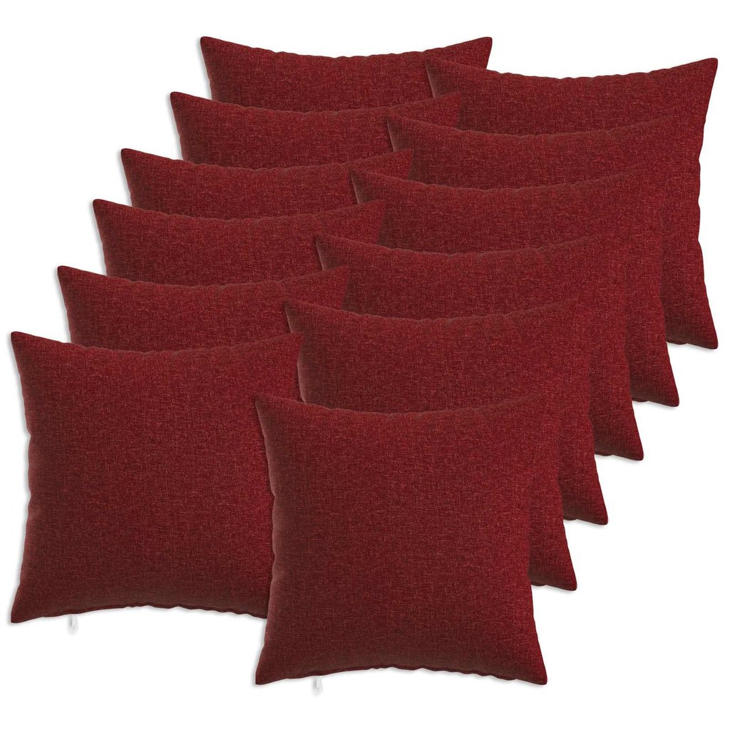 vidaXL Poszewka na poduszkę 12 szt. HEERLEN Czerwone wino 40 x 40 cm