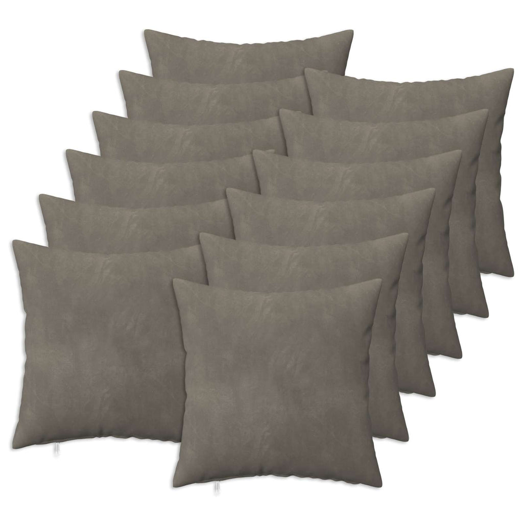 vidaXL Poszewka na poduszkę 12 pcs HEERLEN jasnoszary 40 x 40 cm Welur