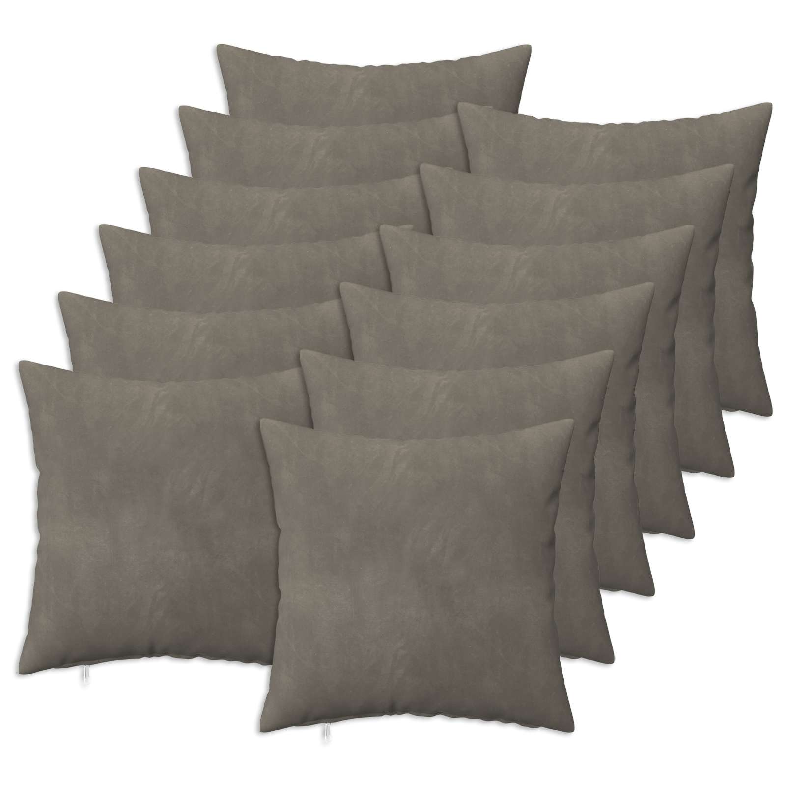 vidaXL Poszewka na poduszkę 12 pcs HEERLEN jasnoszary 40 x 40 cm Welur