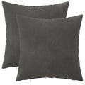 vidaXL Poszewka na poduszkę 2 pcs HEERLEN ciemnoszary 40 x 40 cm Welur