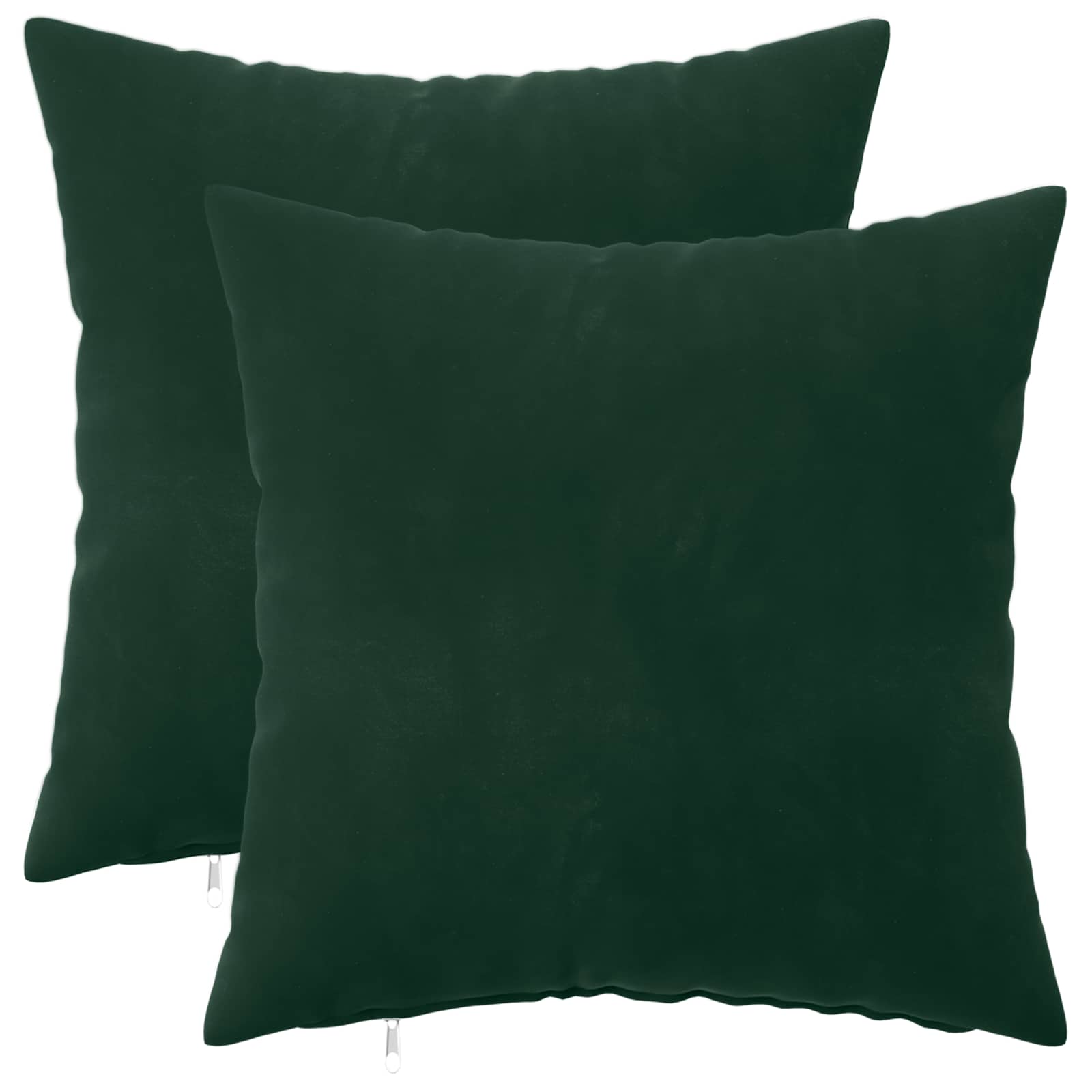 vidaXL Poszewka na poduszkę 2 pcs HEERLEN Ciemnozielony 40 x 40 cm