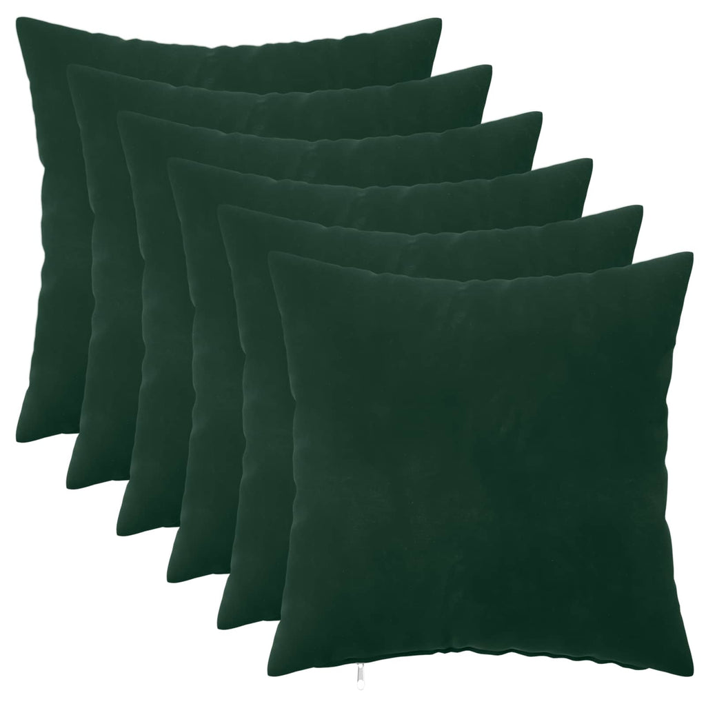 vidaXL Poszewka na poduszkę 6 pcs HEERLEN Ciemnozielony 40 x 40 cm