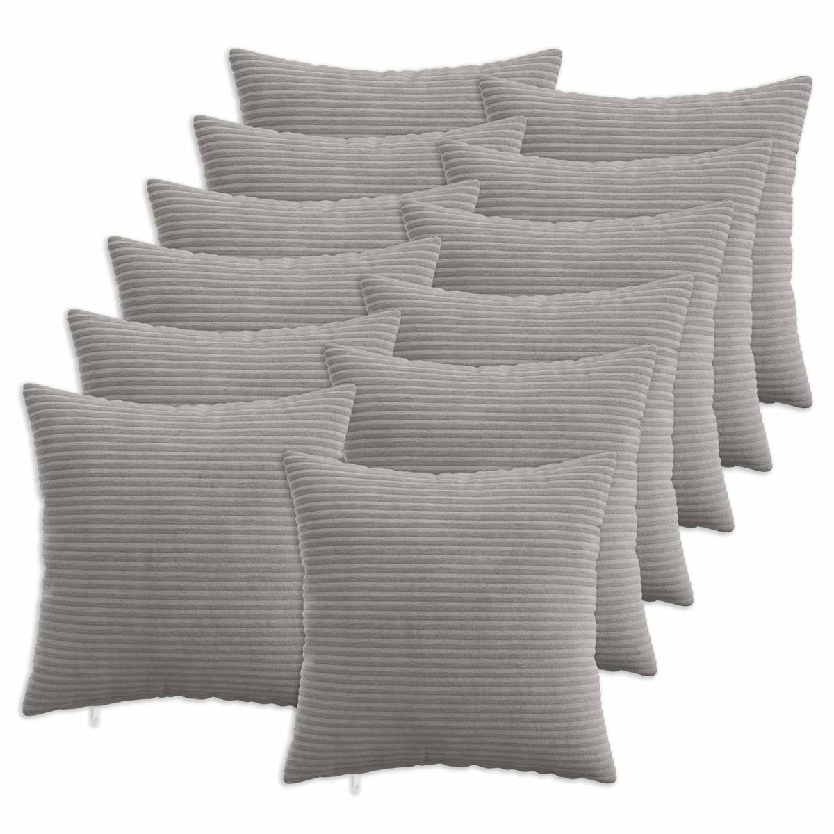 vidaXL Poszewka na poduszkę 12 pcs HEERLEN jasnoszary 40 x 40 cm