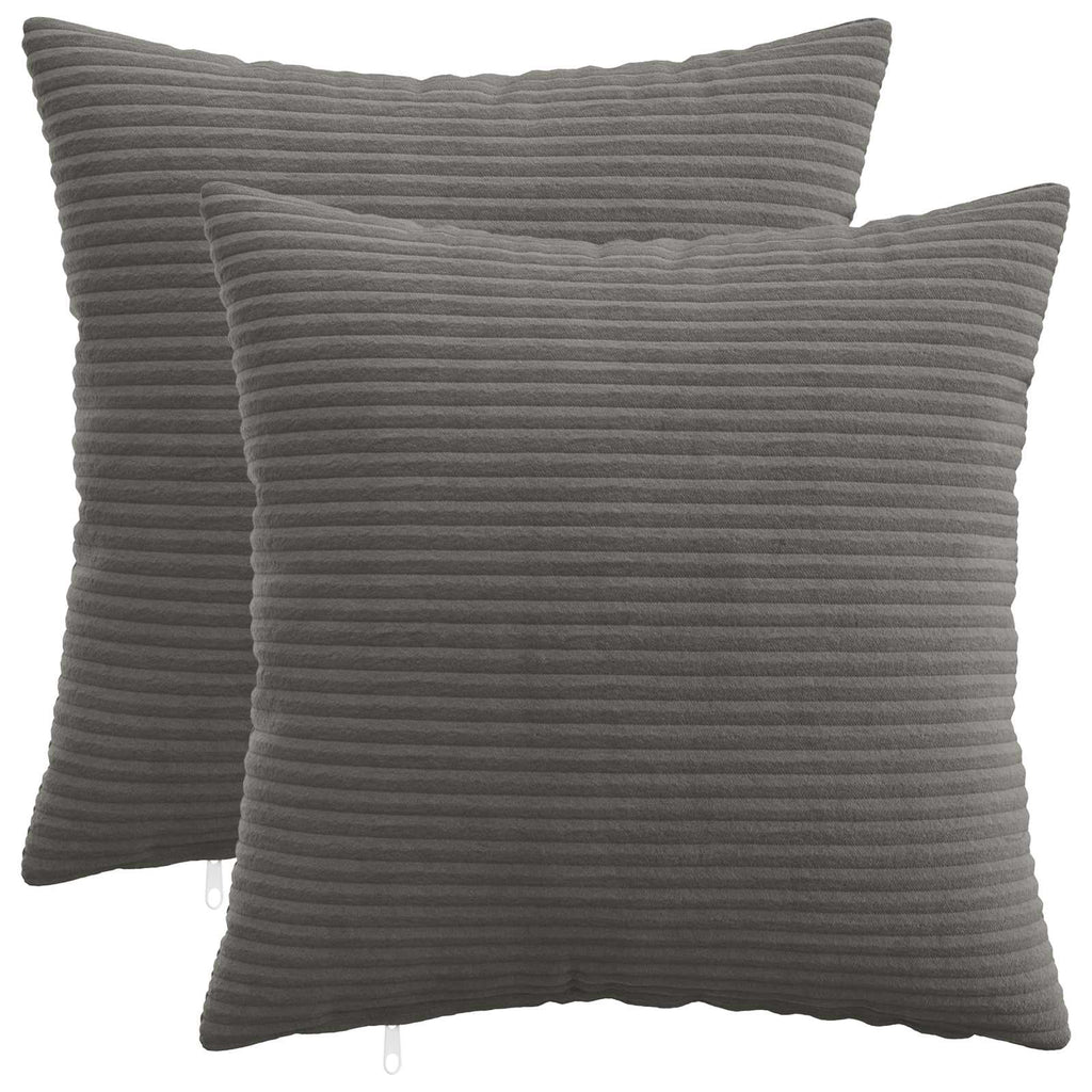 vidaXL Poszewka na poduszkę 2 pcs HEERLEN ciemnoszary 40 x 40 cm