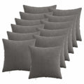 vidaXL Poszewka na poduszkę 12 pcs HEERLEN ciemnoszary 40 x 40 cm