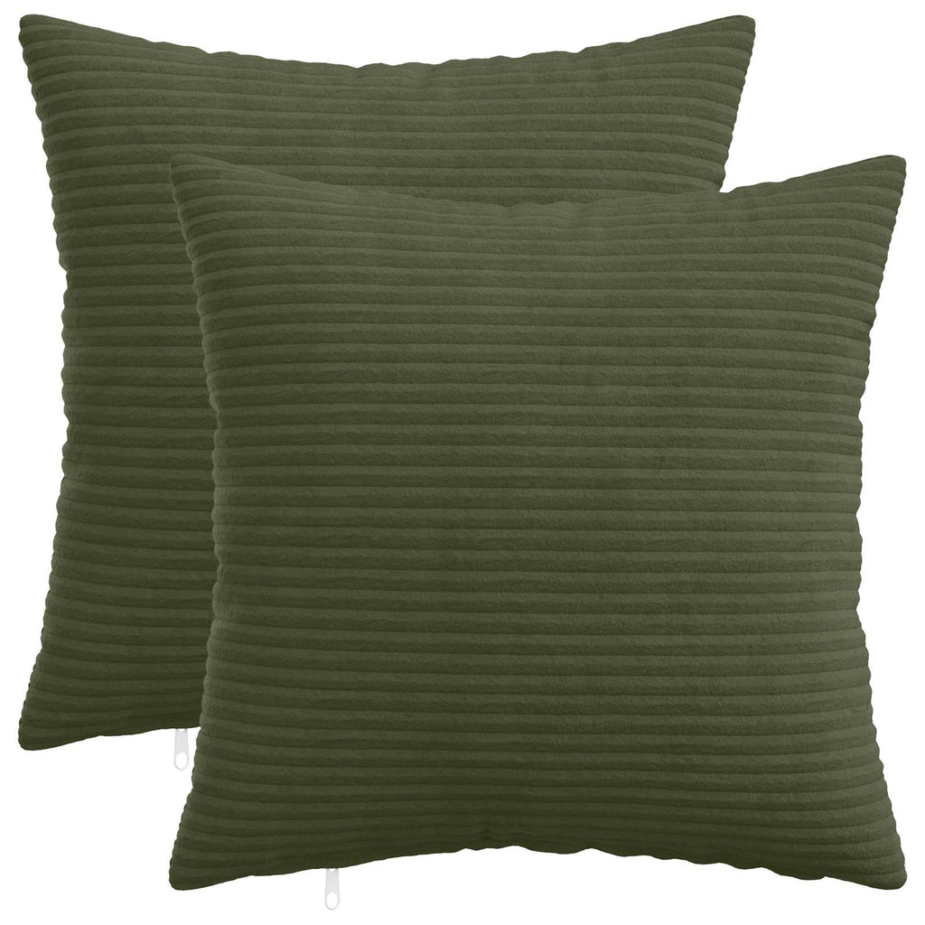vidaXL Poszewka na poduszkę 2 pcs HEERLEN zielony 40 x 40 cm sztruks