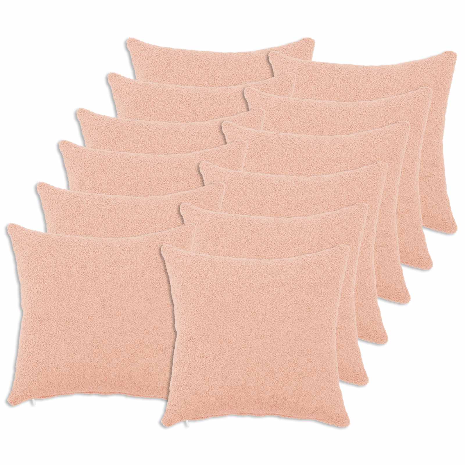 vidaXL Poszewka na poduszkę 12 pcs HEERLEN różowy 40 x 40 cm Bouclé