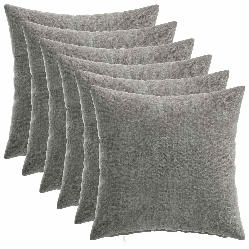 vidaXL Poszewka na poduszkę 6 pcs HEERLEN ciemnoszary 40 x 40 cm