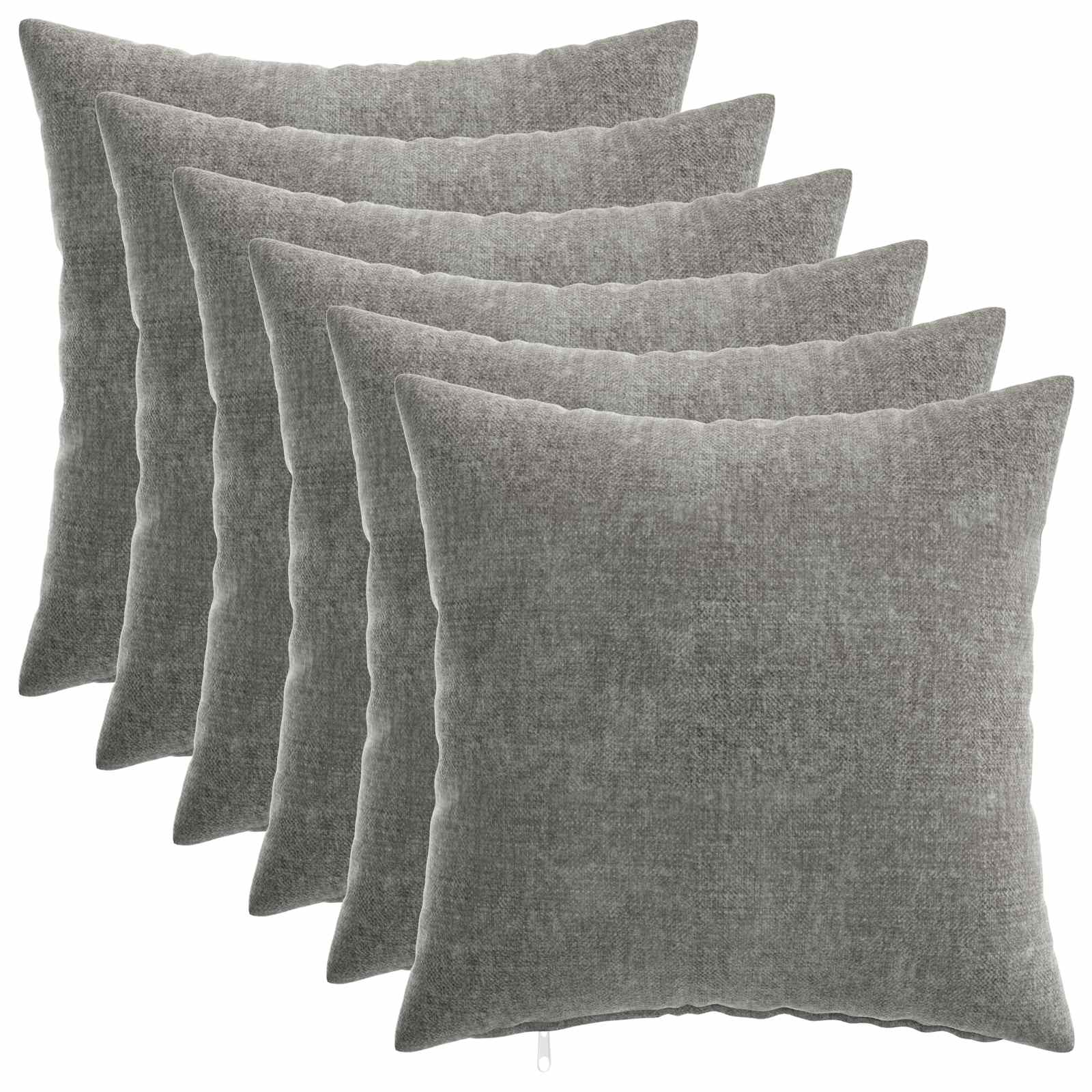 vidaXL Poszewka na poduszkę 6 pcs HEERLEN ciemnoszary 40 x 40 cm