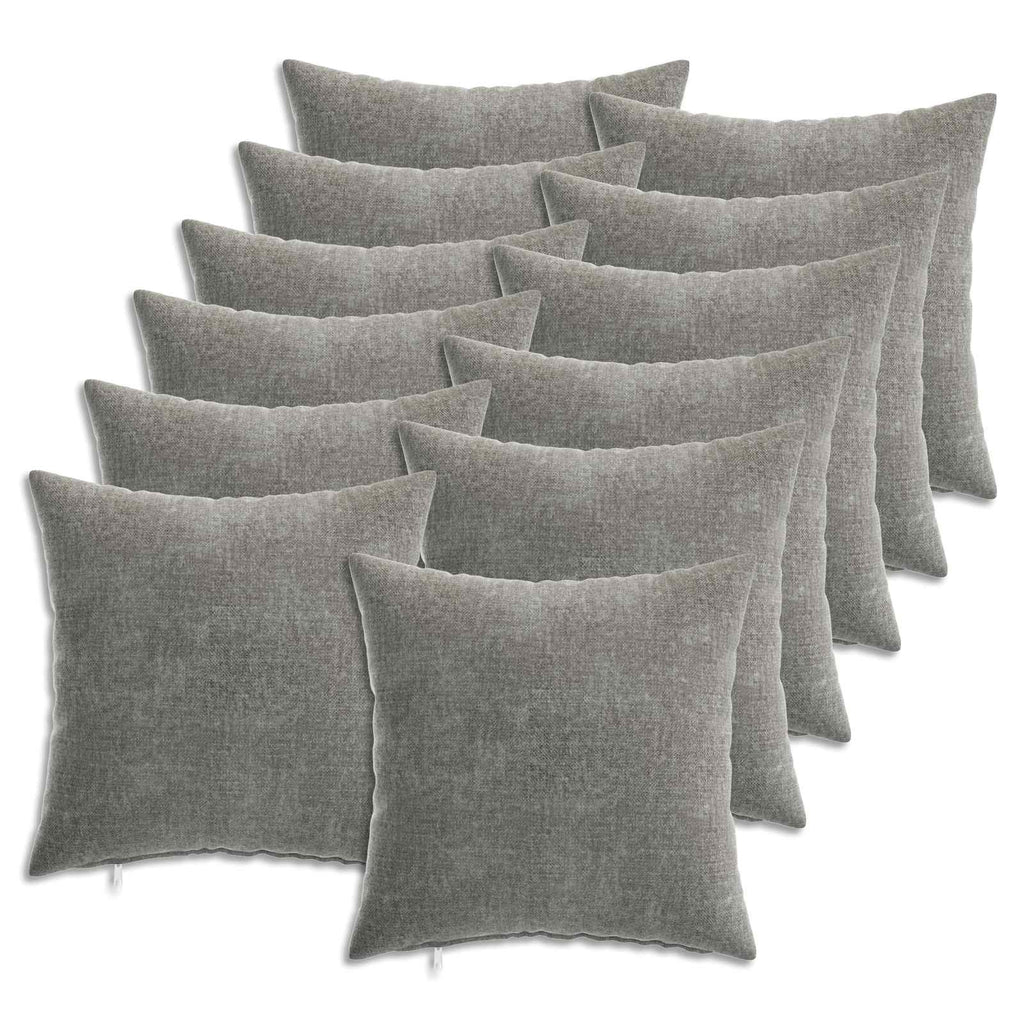 vidaXL Poszewka na poduszkę 12 pcs HEERLEN ciemnoszary 40 x 40 cm