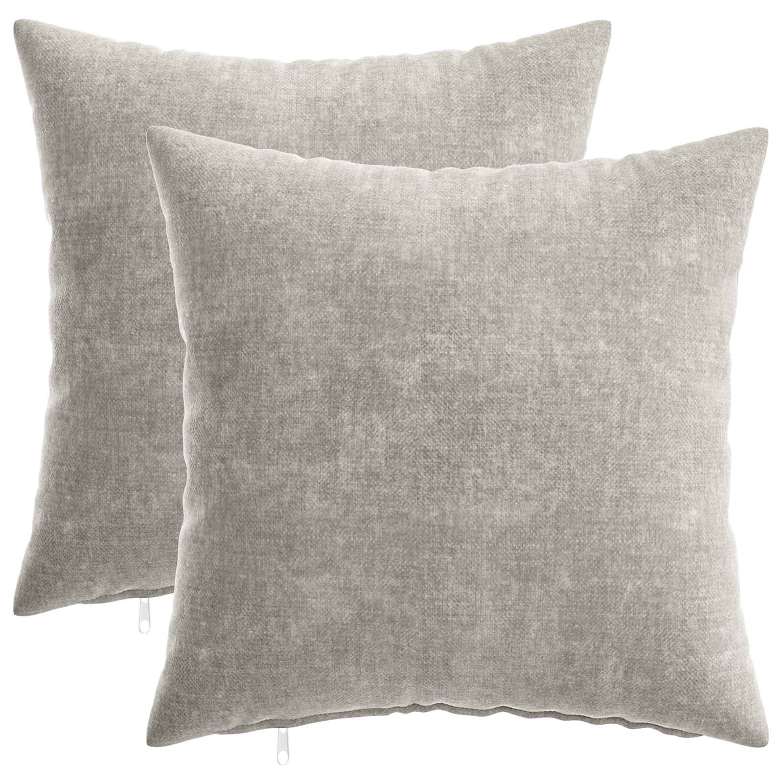 vidaXL Poszewka na poduszkę 2 pcs HEERLEN jasnoszary 40 x 40 cm