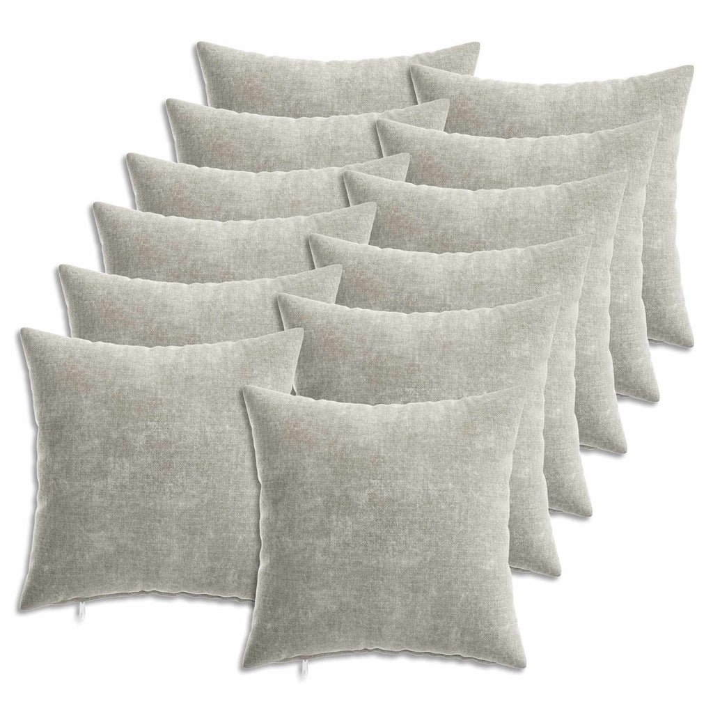 vidaXL Poszewka na poduszkę 12 pcs HEERLEN jasnoszary 40 x 40 cm