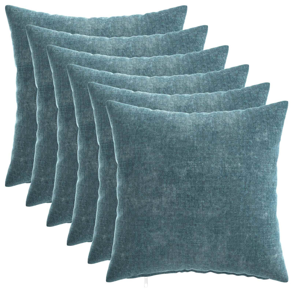 vidaXL Poszewka na poduszkę 6 pcs HEERLEN niebieski 40 x 40 cm
