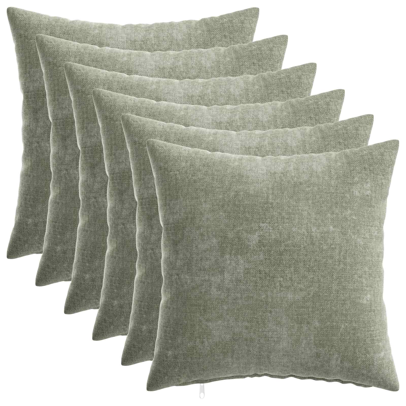 vidaXL Poszewka na poduszkę 6 pcs HEERLEN zielony 40 x 40 cm