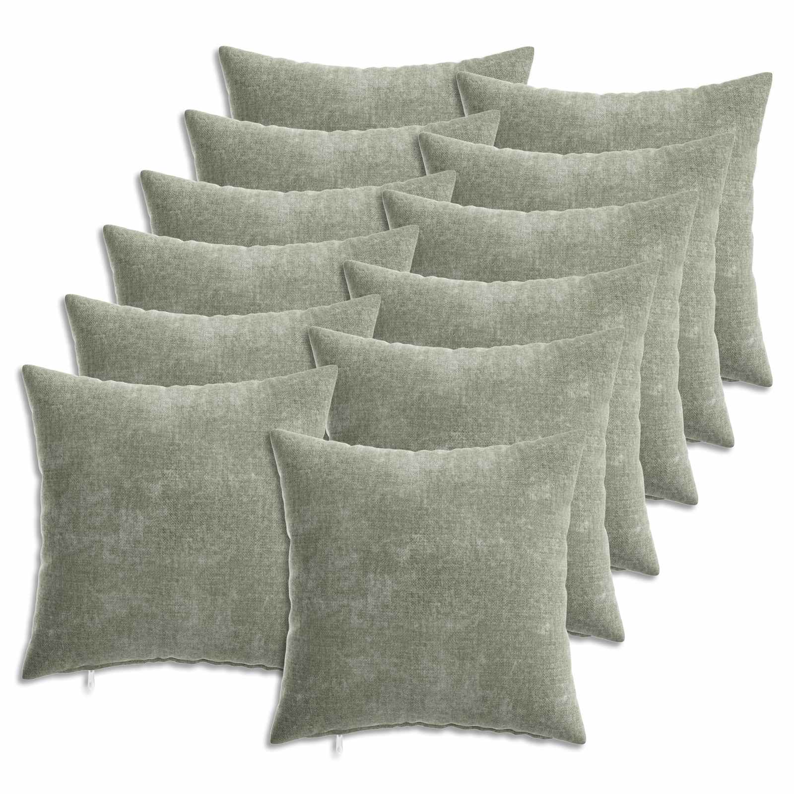 vidaXL Poszewka na poduszkę 12 pcs HEERLEN zielony 40 x 40 cm