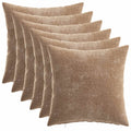 vidaXL Poszewka na poduszkę 6 pcs HEERLEN brązowy 40 x 40 cm