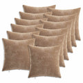 vidaXL Poszewka na poduszkę 12 pcs HEERLEN brązowy 40 x 40 cm