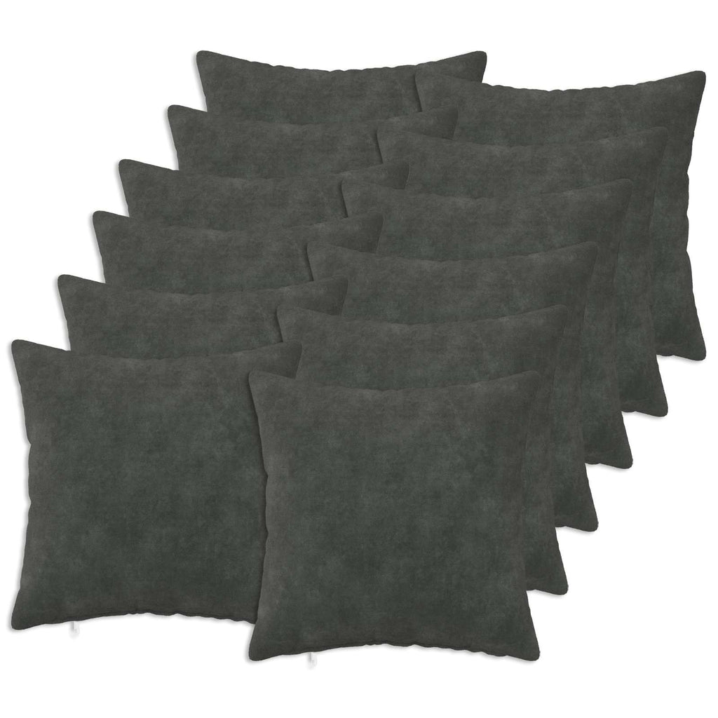 vidaXL Poszewka na poduszkę 12 pcs HEERLEN antracytowy 40 x 40 cm