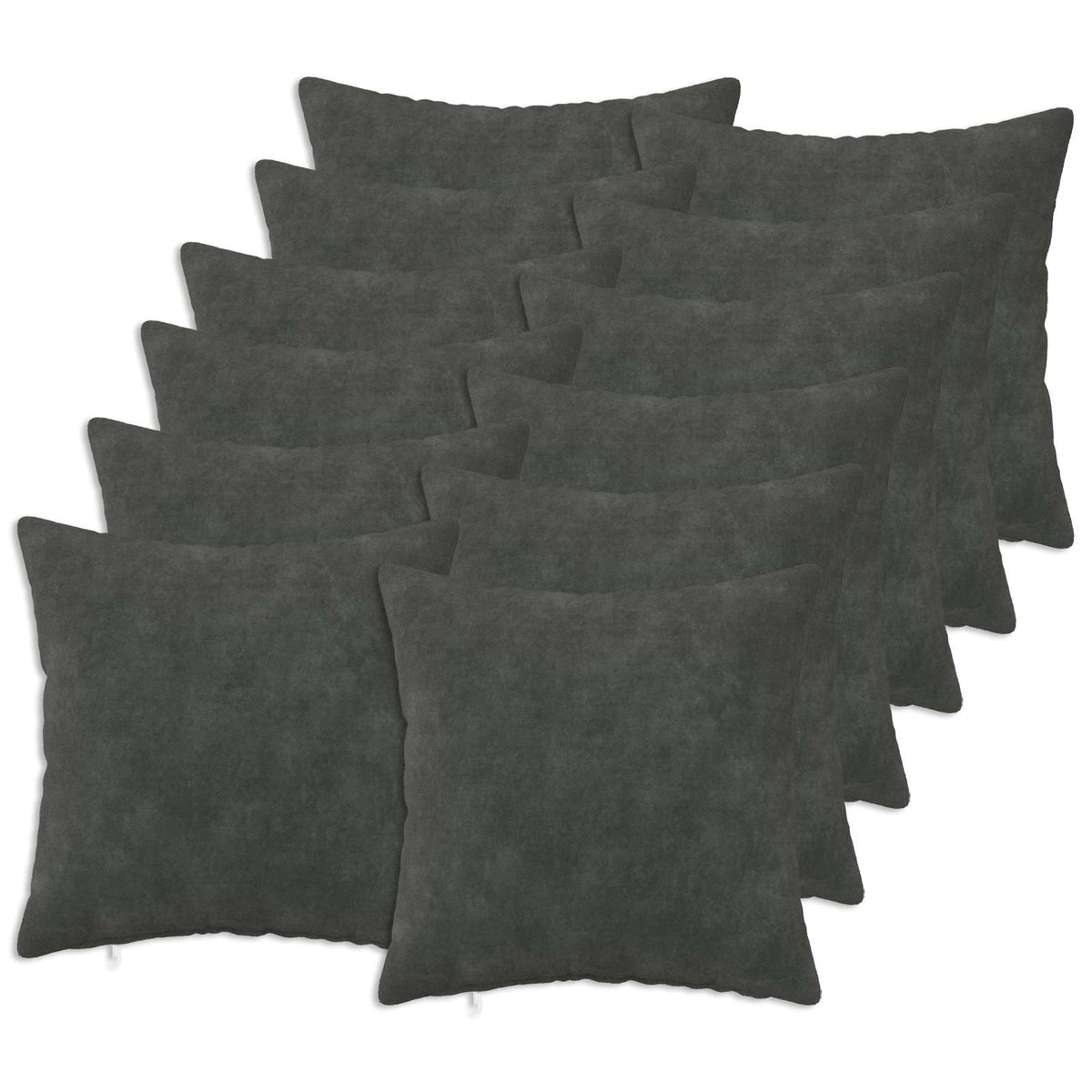 vidaXL Poszewka na poduszkę 12 pcs HEERLEN antracytowy 40 x 40 cm