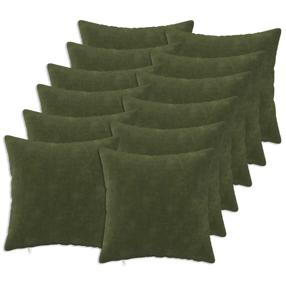 vidaXL Poszewka na poduszkę 12 pcs HEERLEN zielony 40 x 40 cm