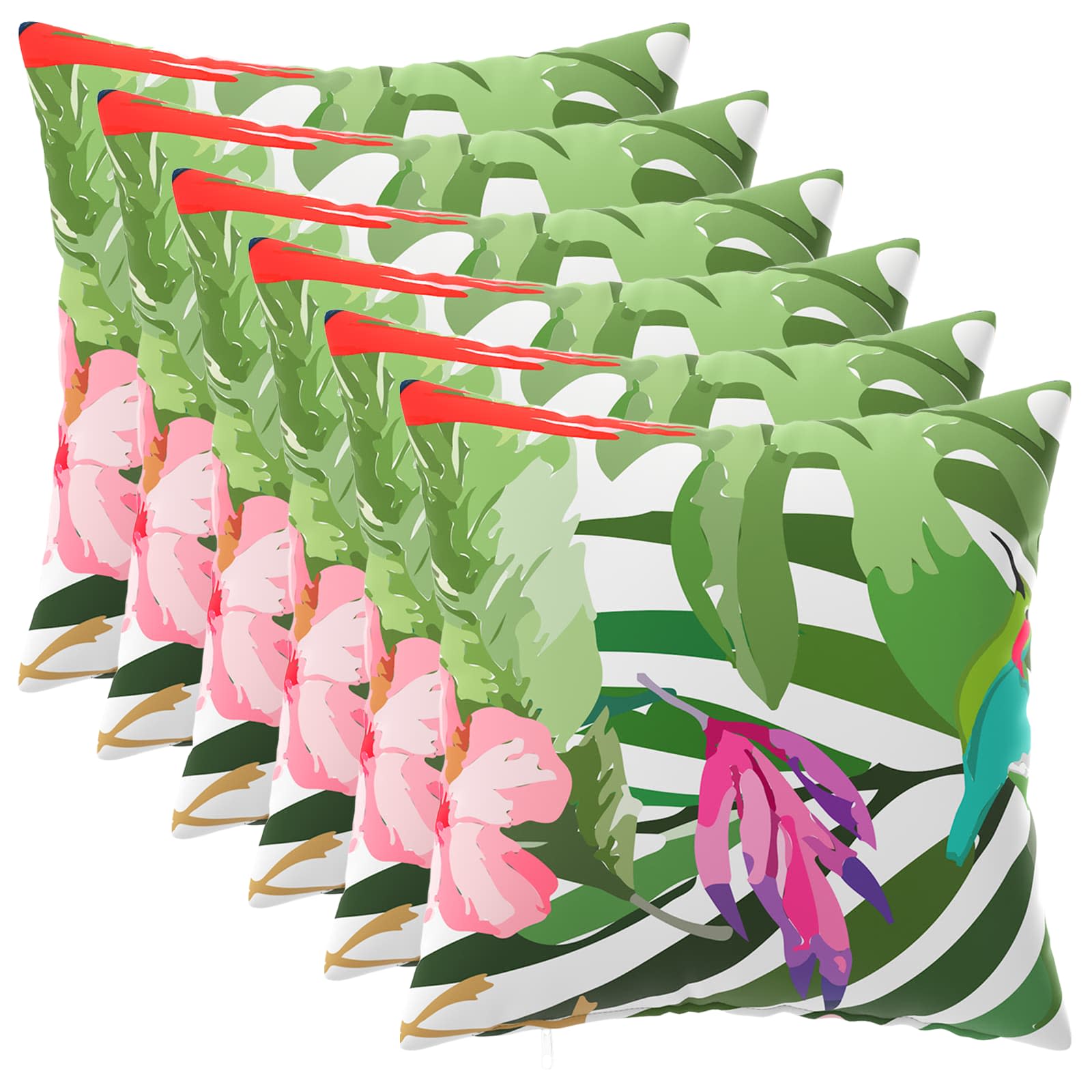 vidaXL Poszewka na poduszkę 6 pcs HEERLEN Czarny 40 x 40 cm Poliester