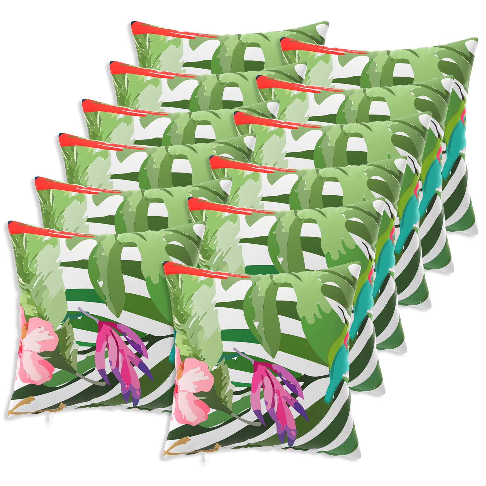 vidaXL Poszewka na poduszkę 12 pcs HEERLEN Czarny 40 x 40 cm Poliester