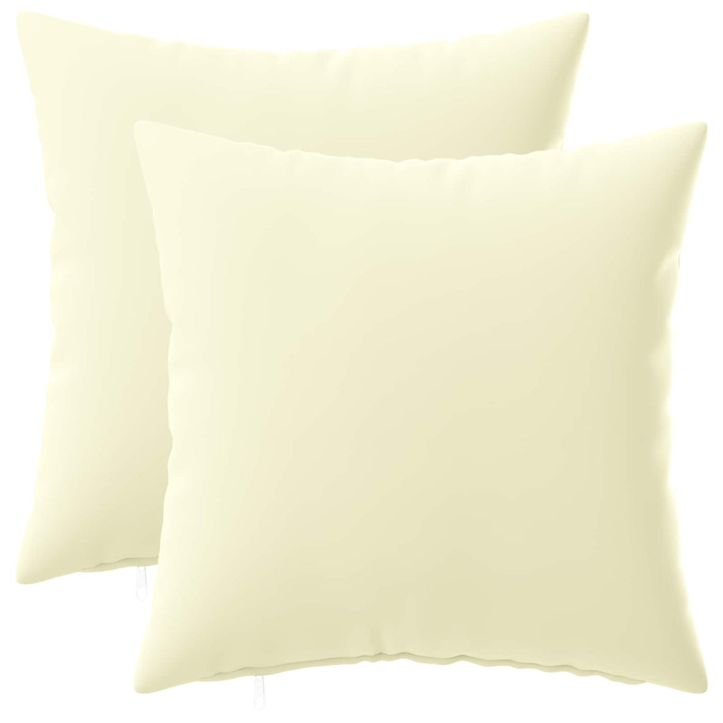 vidaXL Poszewka na poduszkę 2 pcs HEERLEN kremowy 40 x 40 cm Poliester