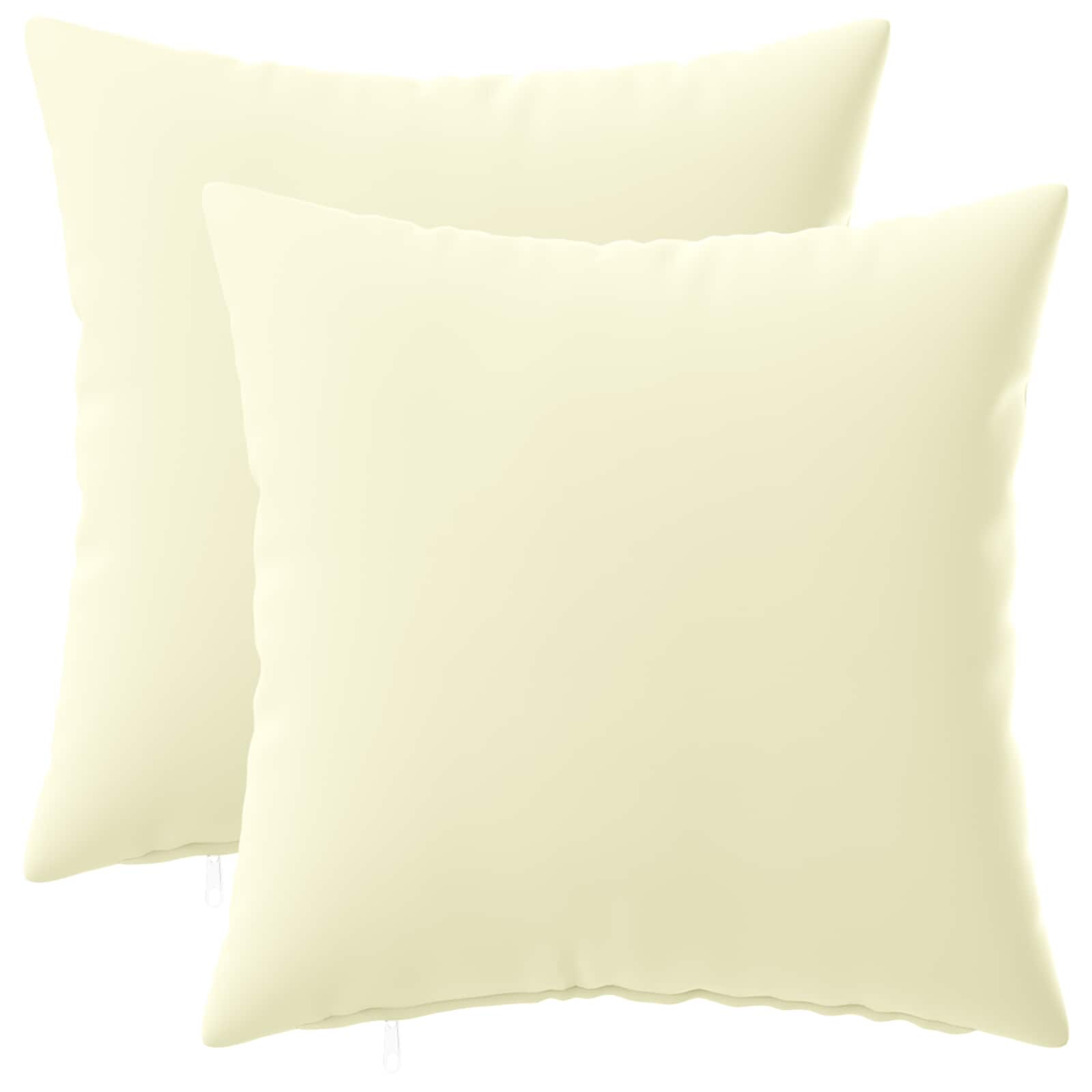 vidaXL Poszewka na poduszkę 2 pcs HEERLEN kremowy 40 x 40 cm Poliester